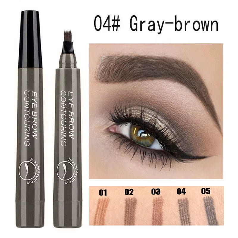 Eyebrows Pen Eyebrow Tattoo Waterproof Liquid Black Eye Brow Makeup Pencil Microblading