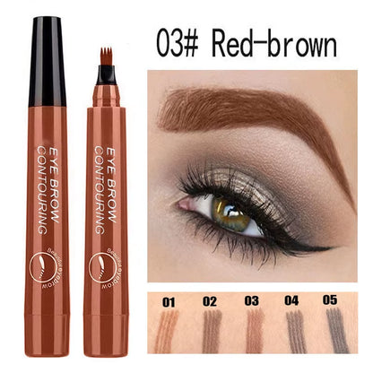 Eyebrows Pen Eyebrow Tattoo Waterproof Liquid Black Eye Brow Makeup Pencil Microblading